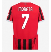 Billige AC Milan Alvaro Morata #7 Hjemmebanetrøje 2024-25 Kort ærmer