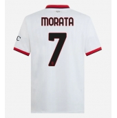 Billige AC Milan Alvaro Morata #7 Udebanetrøje 2024-25 Kort ærmer