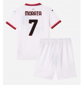 Billige AC Milan Alvaro Morata #7 Udebanetrøje Børn 2024-25 Kort ærmer (+ bukser)