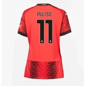 Billige AC Milan Christian Pulisic #11 Hjemmebanetrøje Dame 2023-24 Kort ærmer