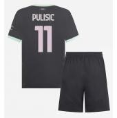 Billige AC Milan Christian Pulisic #11 Tredje trøje Børn 2024-25 Kort ærmer (+ bukser)