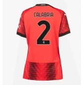 Billige AC Milan Davide Calabria #2 Hjemmebanetrøje Dame 2023-24 Kort ærmer