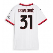 Billige AC Milan Strahinja Pavlovic #31 Udebanetrøje Dame 2024-25 Kort ærmer