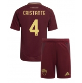 Billige AS Roma Bryan Cristante #4 Hjemmebanetrøje Børn 2024-25 Kort ærmer (+ bukser)