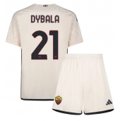 Billige AS Roma Paulo Dybala #21 Udebanetrøje Børn 2023-24 Kort ærmer (+ bukser)
