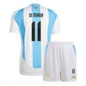 Billige Argentina Angel Di Maria #11 Hjemmebanetrøje Børn Copa America 2024 Kort ærmer (+ bukser)