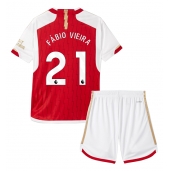 Billige Arsenal Fabio Vieira #21 Hjemmebanetrøje Børn 2023-24 Kort ærmer (+ bukser)