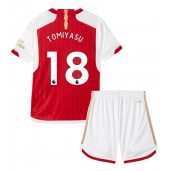 Billige Arsenal Takehiro Tomiyasu #18 Hjemmebanetrøje Børn 2023-24 Kort ærmer (+ bukser)