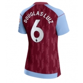 Billige Aston Villa Douglas Luiz #6 Hjemmebanetrøje Dame 2023-24 Kort ærmer