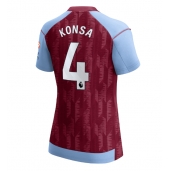 Billige Aston Villa Ezri Konsa #4 Hjemmebanetrøje Dame 2023-24 Kort ærmer