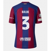 Billige Barcelona Alejandro Balde #3 Hjemmebanetrøje Dame 2023-24 Kort ærmer