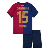 Billige Barcelona Andreas Christensen #15 Hjemmebanetrøje Børn 2024-25 Kort ærmer (+ bukser)