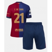 Billige Barcelona Frenkie de Jong #21 Hjemmebanetrøje Børn 2024-25 Kort ærmer (+ bukser)