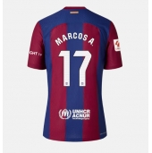 Billige Barcelona Marcos Alonso #17 Hjemmebanetrøje Dame 2023-24 Kort ærmer