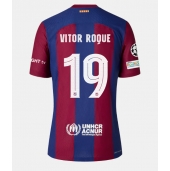 Billige Barcelona Vitor Roque #19 Hjemmebanetrøje 2023-24 Kort ærmer