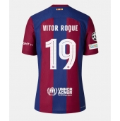 Billige Barcelona Vitor Roque #19 Hjemmebanetrøje Dame 2023-24 Kort ærmer