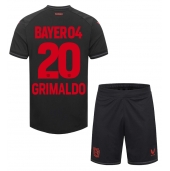 Billige Bayer Leverkusen Alejandro Grimaldo #20 Hjemmebanetrøje Børn 2023-24 Kort ærmer (+ bukser)