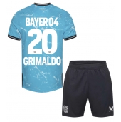 Billige Bayer Leverkusen Alejandro Grimaldo #20 Tredje trøje Børn 2023-24 Kort ærmer (+ bukser)