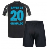 Billige Bayer Leverkusen Alejandro Grimaldo #20 Tredje trøje Børn 2024-25 Kort ærmer (+ bukser)