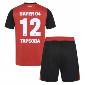 Billige Bayer Leverkusen Edmond Tapsoba #12 Hjemmebanetrøje Børn 2024-25 Kort ærmer (+ bukser)