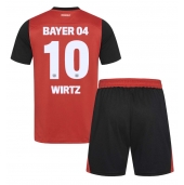 Billige Bayer Leverkusen Florian Wirtz #10 Hjemmebanetrøje Børn 2024-25 Kort ærmer (+ bukser)