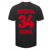 Billige Bayer Leverkusen Granit Xhaka #34 Hjemmebanetrøje 2023-24 Kort ærmer