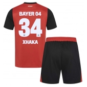 Billige Bayer Leverkusen Granit Xhaka #34 Hjemmebanetrøje Børn 2024-25 Kort ærmer (+ bukser)