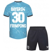 Billige Bayer Leverkusen Jeremie Frimpong #30 Tredje trøje Børn 2023-24 Kort ærmer (+ bukser)