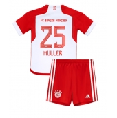 Billige Bayern Munich Thomas Muller #25 Hjemmebanetrøje Børn 2023-24 Kort ærmer (+ bukser)