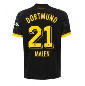 Billige Borussia Dortmund Donyell Malen #21 Udebanetrøje 2023-24 Kort ærmer