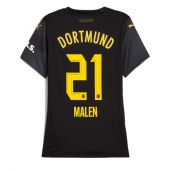 Billige Borussia Dortmund Donyell Malen #21 Udebanetrøje Dame 2024-25 Kort ærmer