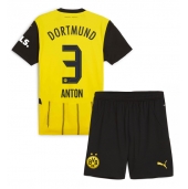 Billige Borussia Dortmund Waldemar Anton #3 Hjemmebanetrøje Børn 2024-25 Kort ærmer (+ bukser)