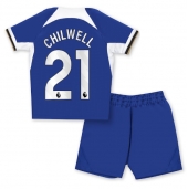 Billige Chelsea Ben Chilwell #21 Hjemmebanetrøje Børn 2023-24 Kort ærmer (+ bukser)