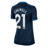 Billige Chelsea Ben Chilwell #21 Udebanetrøje Dame 2023-24 Kort ærmer