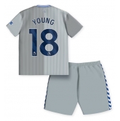 Billige Everton Ashley Young #18 Tredje trøje Børn 2023-24 Kort ærmer (+ bukser)