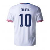 Billige Forenede Stater Christian Pulisic #10 Hjemmebanetrøje Copa America 2024 Kort ærmer