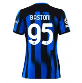 Billige Inter Milan Alessandro Bastoni #95 Hjemmebanetrøje Dame 2023-24 Kort ærmer