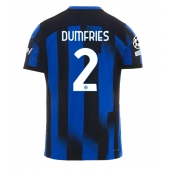 Billige Inter Milan Denzel Dumfries #2 Hjemmebanetrøje 2023-24 Kort ærmer