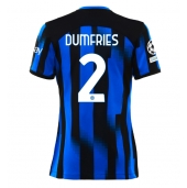 Billige Inter Milan Denzel Dumfries #2 Hjemmebanetrøje Dame 2023-24 Kort ærmer