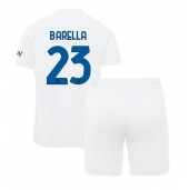 Billige Inter Milan Nicolo Barella #23 Udebanetrøje Børn 2023-24 Kort ærmer (+ bukser)