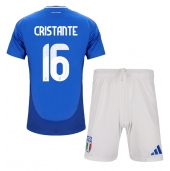 Billige Italien Bryan Cristante #16 Hjemmebanetrøje Børn EM 2024 Kort ærmer (+ bukser)