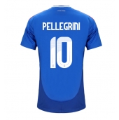 Billige Italien Lorenzo Pellegrini #10 Hjemmebanetrøje EM 2024 Kort ærmer