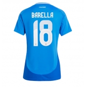 Billige Italien Nicolo Barella #18 Hjemmebanetrøje Dame EM 2024 Kort ærmer