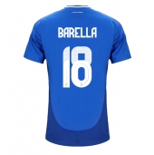 Billige Italien Nicolo Barella #18 Hjemmebanetrøje EM 2024 Kort ærmer