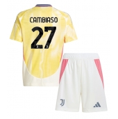 Billige Juventus Andrea Cambiaso #27 Udebanetrøje Børn 2024-25 Kort ærmer (+ bukser)