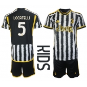 Billige Juventus Manuel Locatelli #5 Hjemmebanetrøje Børn 2023-24 Kort ærmer (+ bukser)