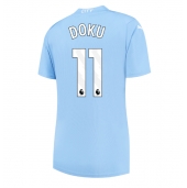 Billige Manchester City Jeremy Doku #11 Hjemmebanetrøje Dame 2023-24 Kort ærmer