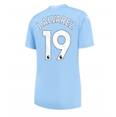 Billige Manchester City Julian Alvarez #19 Hjemmebanetrøje Dame 2023-24 Kort ærmer