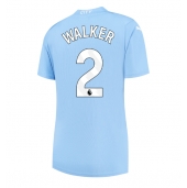 Billige Manchester City Kyle Walker #2 Hjemmebanetrøje Dame 2023-24 Kort ærmer