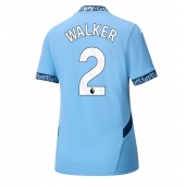 Billige Manchester City Kyle Walker #2 Hjemmebanetrøje Dame 2024-25 Kort ærmer